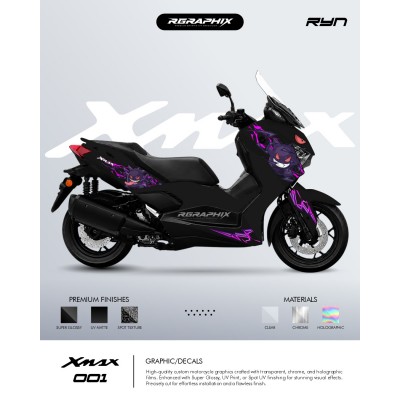 Striping Transparan Premium Yamaha XMAX 250 Connected